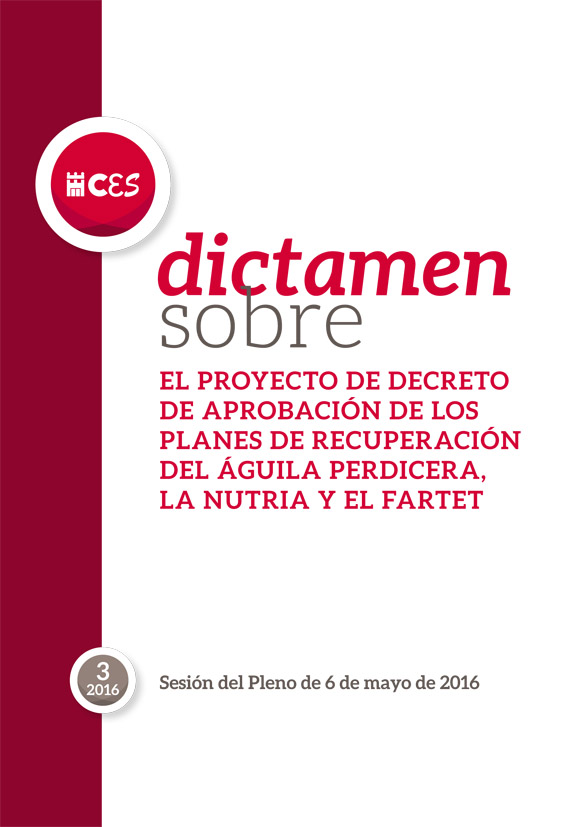 Dictamen sobre Proyecto de Decreto de Aprobación de los Planes de Recuperación del Águila Perdicera, la Nutria y el Fartet