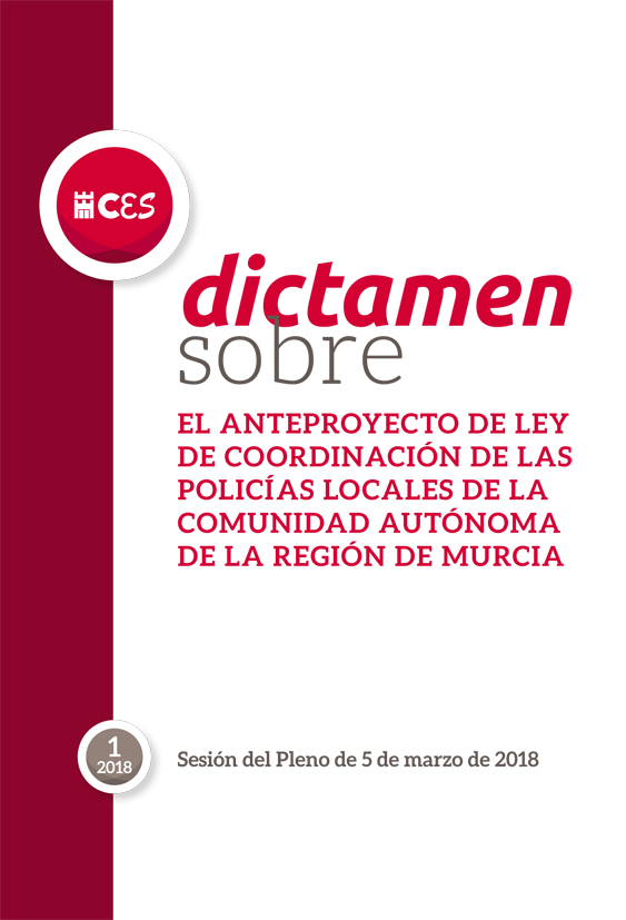 Dictamen sobre Anteproyecto de Ley de Coordinación de las Policías Locales de la Comunidad Autónoma de la Región de Murcia