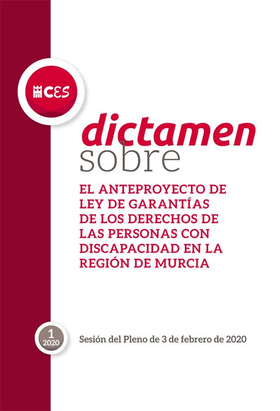 Dictamen sobre Anteproyecto de Ley de garantías de los derechos de las personas con discapacidad en la Región de Murcia