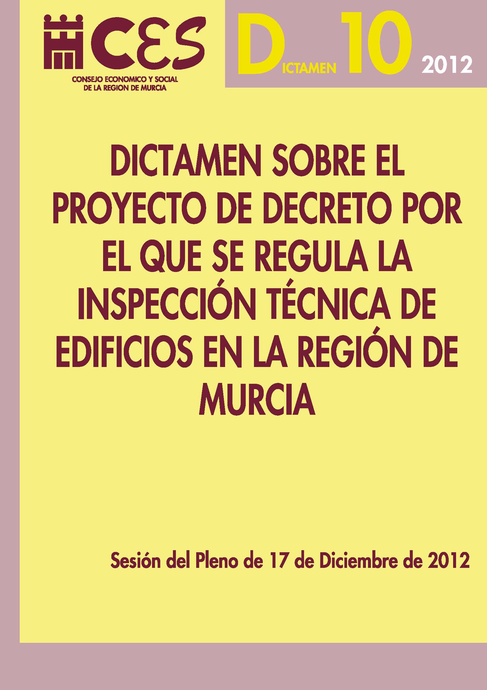 Dictamen sobre Proyecto de Decreto por el que se regula la Inspección ...